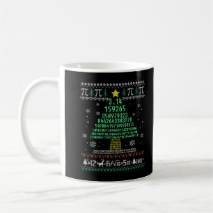 Mug Professeur de mathématiques Joyeux Noël Pi Tree lu