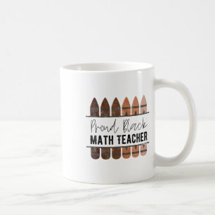 Mug Professeur de mathématiques noir fier, enseignant