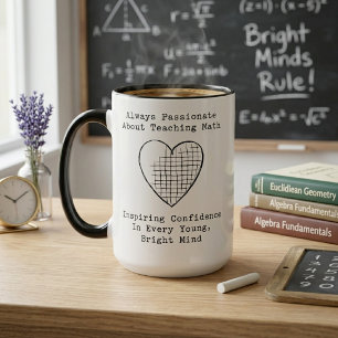 Mug Professeur de mathématiques passionné : Inspirer l