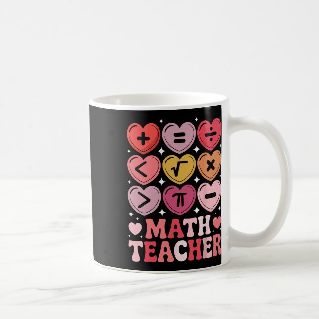 Mug Professeur de mathématiques Symbole d'opération ma (Droite)