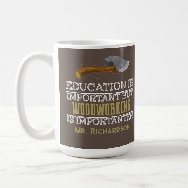 Mug Professeur de menuiserie Cadeau drôle de boutique  (Gauche)