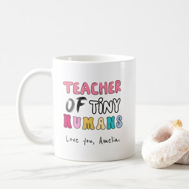 Mug Professeur de minuscules humains - Mignonne Colorf (Avec donut)