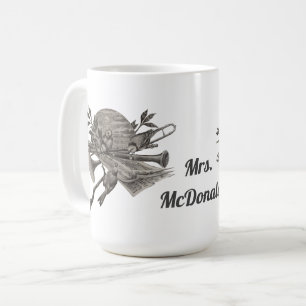 Mug Professeur de musique Vintage Sketch Instruments M