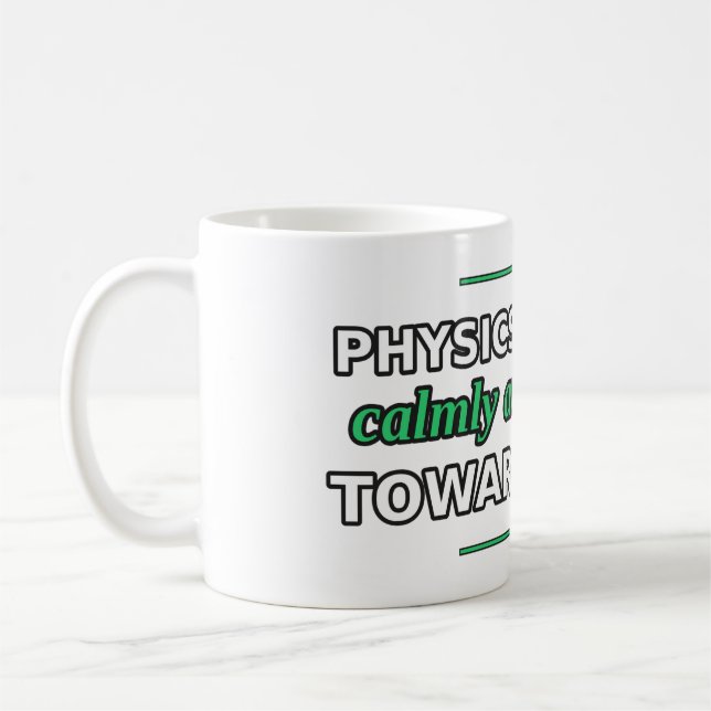 Mug Professeur de physique, accélérant calmement vers  (Gauche)