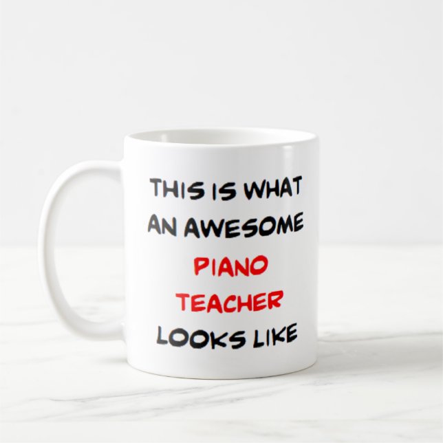 Mug professeur de piano, génial (Gauche)
