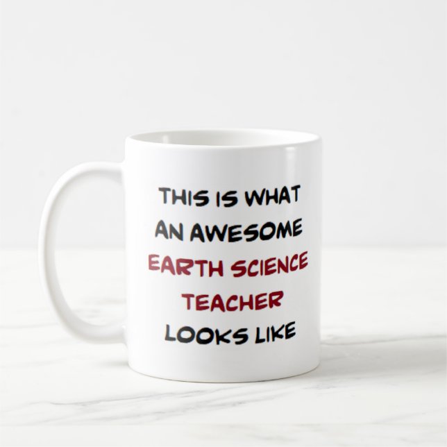 Mug professeur de sciences de la terre, génial (Gauche)