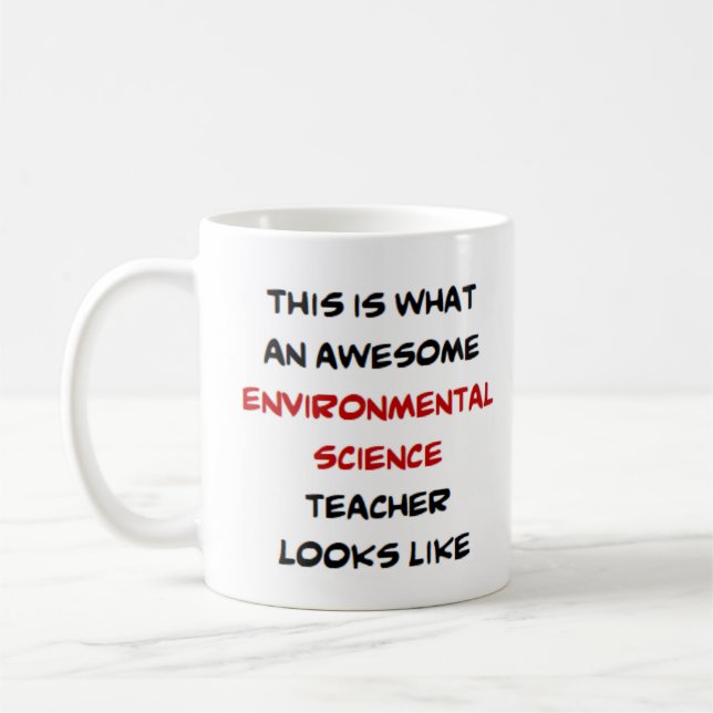 Mug Professeur de sciences de l'environnement, génial (Gauche)