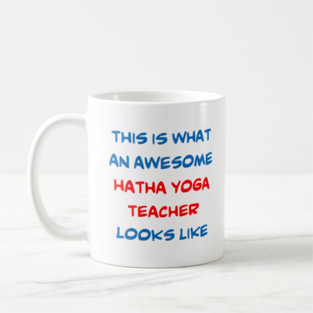 Mug professeur de yoga hatha, génial (Gauche)