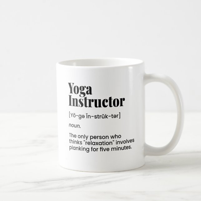 Mug Professeur de Yoga, Instructeur de Yoga, Classe de (Droite)