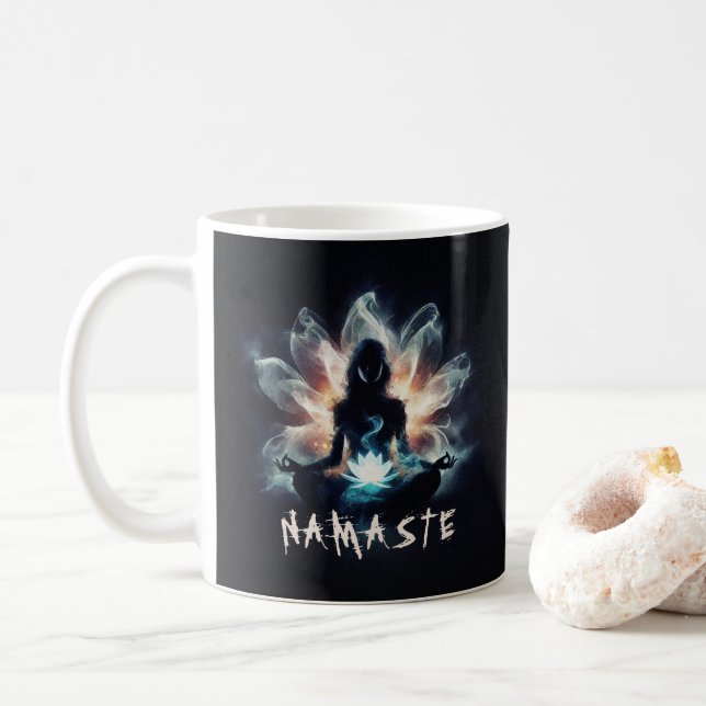 Mug Professeur de Yoga Méditation Pose Brume Lumineuse (Avec donut)