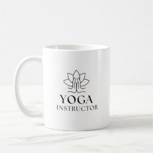 Mug Professeur de Yoga Minimaliste Lotus