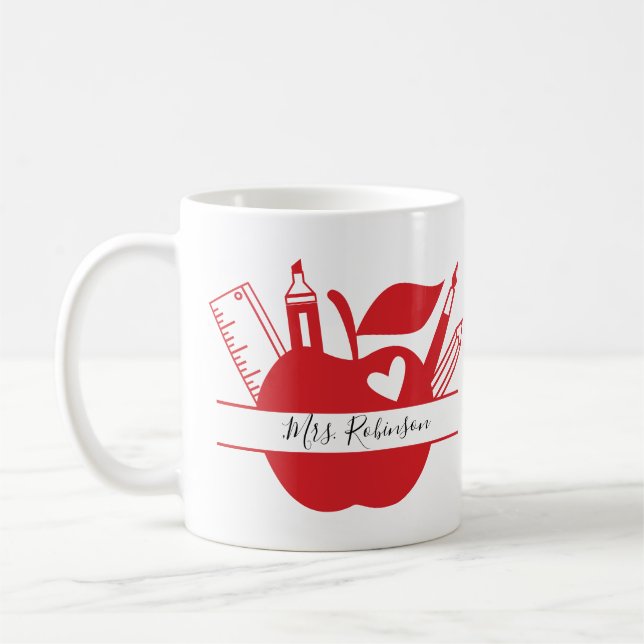 Mug Professeur d'école personnalisé (Gauche)
