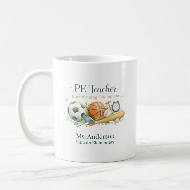 Mug Professeur d'Éducation Physique Personnalisé Inspi (Gauche)