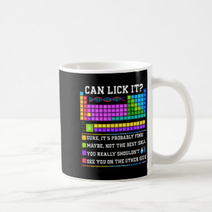 Mug Professeur d'éléments de chimie Puis-je le lécher