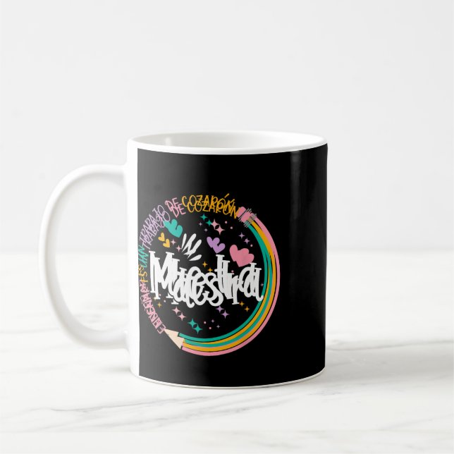 Mug Professeur d'espagnol Maestra Retour à l'école Pre (Gauche)