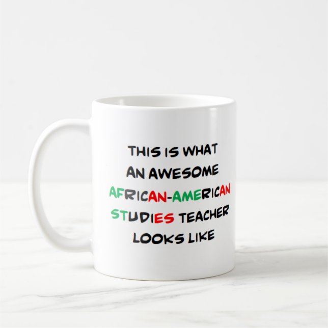 Mug professeur d'études afro-américaines, génial (Gauche)