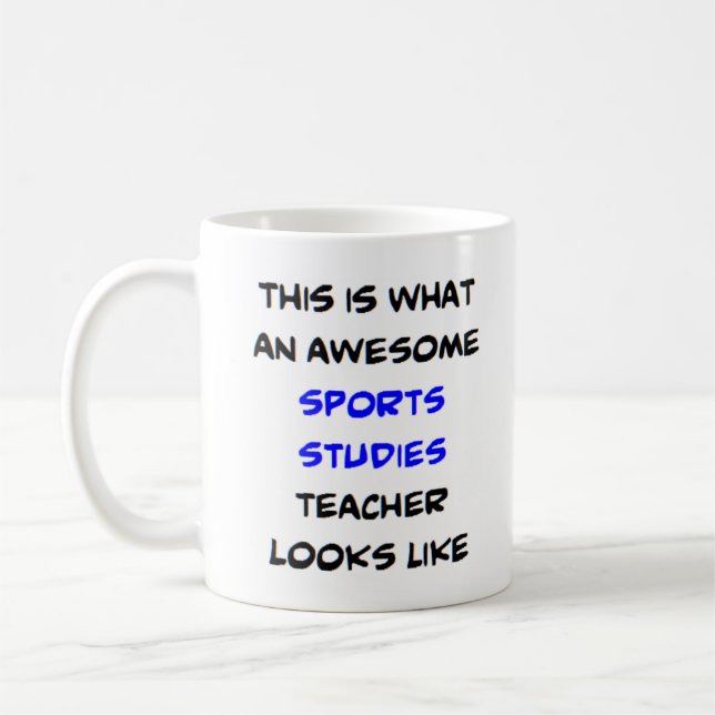 Mug professeur d'études sportives, génial (Gauche)