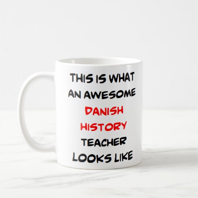 Mug professeur d'histoire danoise, génial (Gauche)