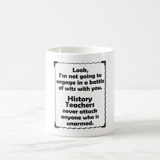 Mug Professeur d'histoire de joute d'esprit (Centre)