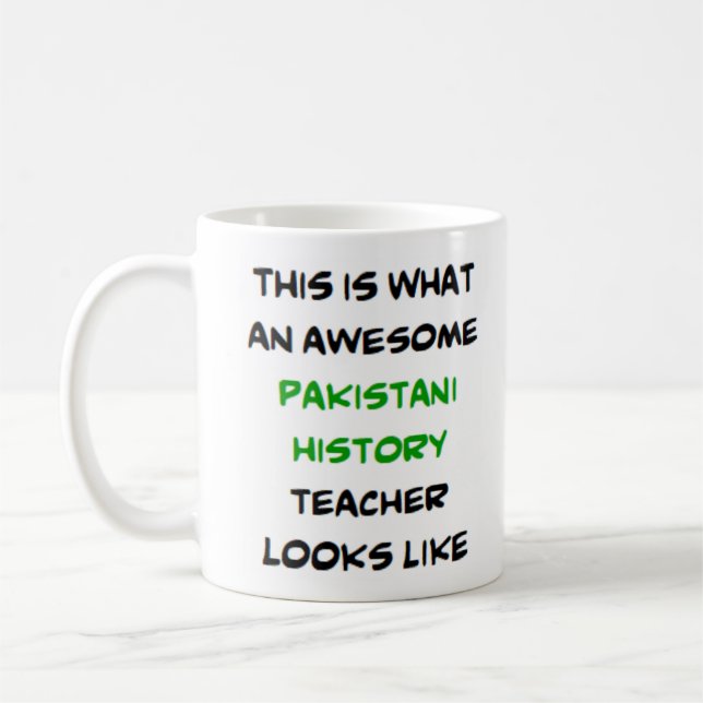 Mug professeur d'histoire pakistanaise, génial (Gauche)