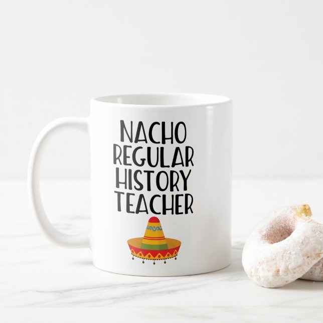Mug Professeur d'histoire régulière Nacho (Avec donut)