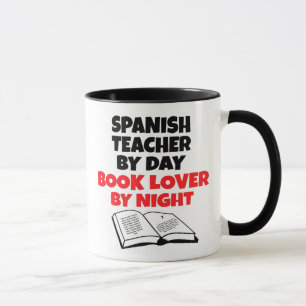 Mug Professeur espagnol aime lire