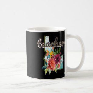 Mug Professeur Idaho Aquarelle Fleur Mignonne Éducateu