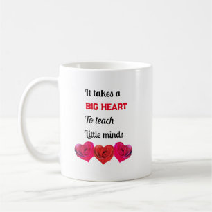 Mug Professeur : Il prend un grand coeur pour enseigne