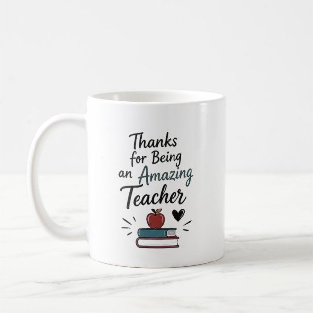 Mug Professeur Incroyable Merci Personnalisé (Gauche)