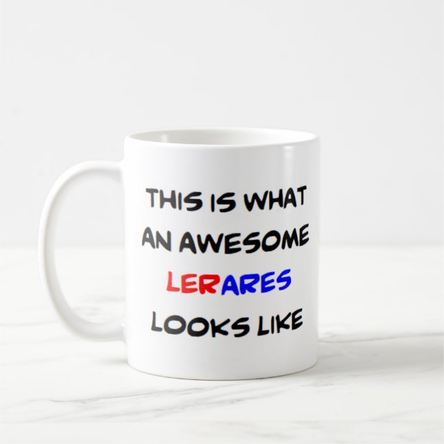 Mug professeur néerlandais lerares, génial (Gauche)