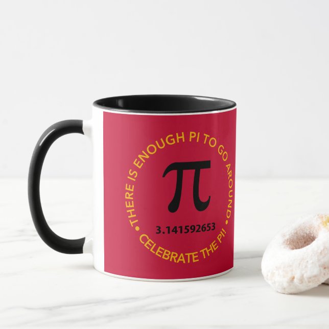 Mug Professeur Of Mathematics, célèbrent pi (Avec donut)