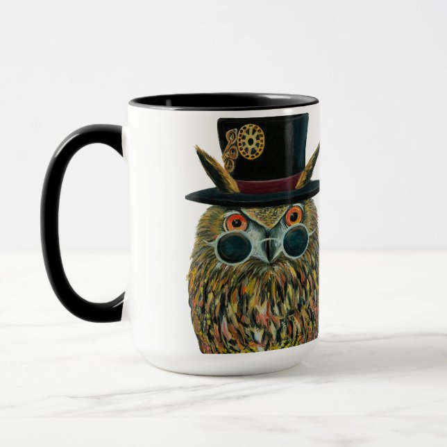 Mug Professeur Owl Le Dapper Avian Scientifique (Gauche)