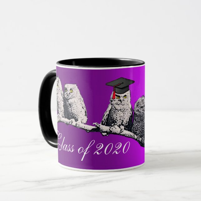 Mug PROFESSEUR OWL, PETIT OWLS GRADUTY PARTY Purple (Devant gauche)