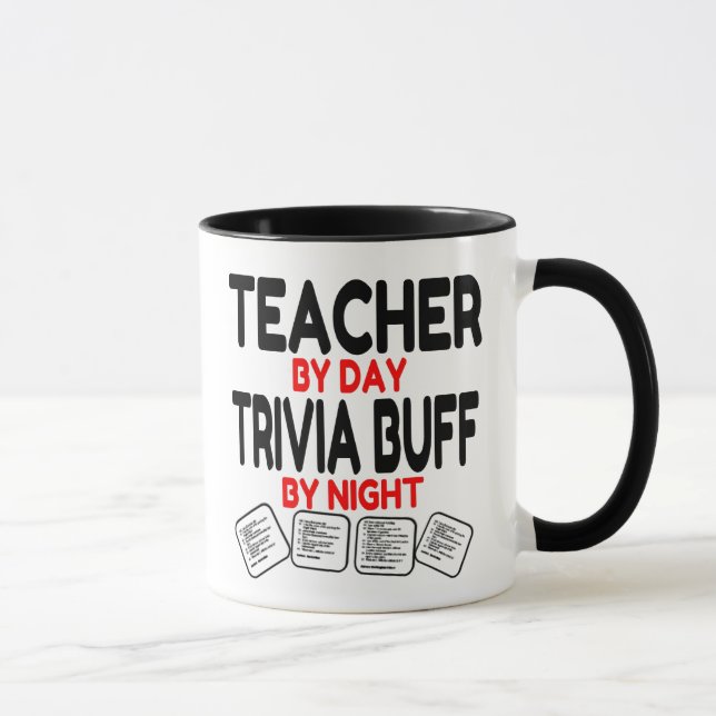Mug Professeur par jour Trivia Buff par nuit (Droite)