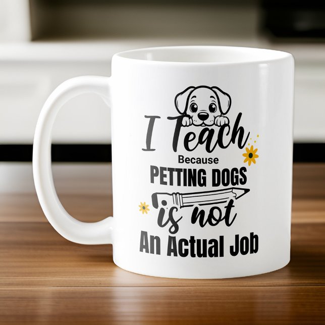 Mug Professeur Personnalisé Amoureux des chiens I Ense (Créateur téléchargé)