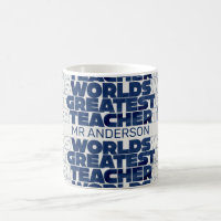 Professeur rétro moderne bleu rouge stylisé typogr