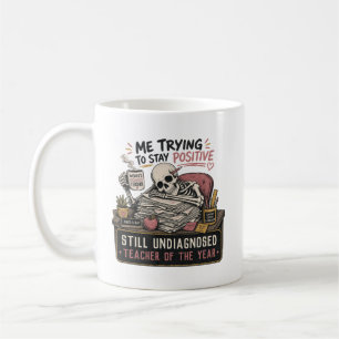 Mug Professeur squelette drôle de l'année cadeau perso