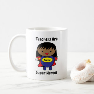 Mug Professeur Super Héros Femme Noire Personnaliser