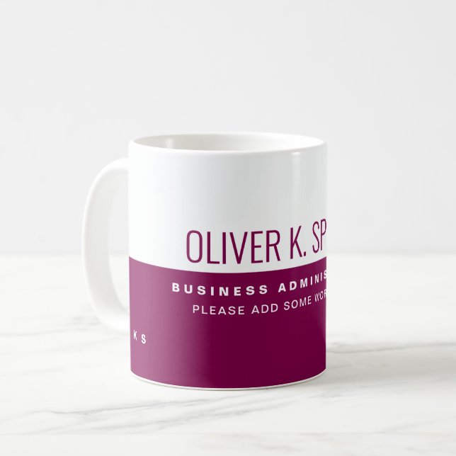 Mug Professionnel (affaires) demi-vin demi-blanc (Devant gauche)