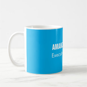 Mug Professionnel minimaliste moderne bleu ajouter vot