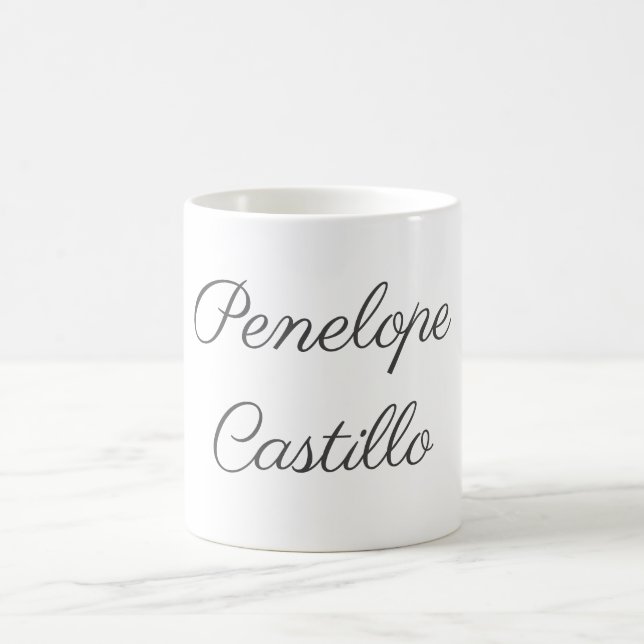 Mug Professionnel Moderne Simple Plain manuscrit (Centre)