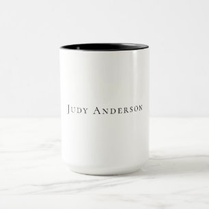 Mug Professionnel Plain Moderne Élégant Votre Nom