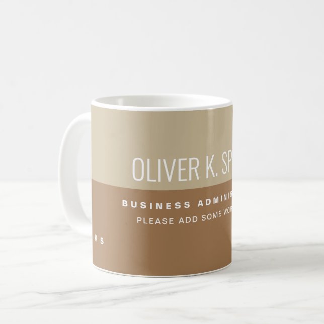 Mug Professionnel (professionnel) 2 Tones Brown café M (Devant gauche)