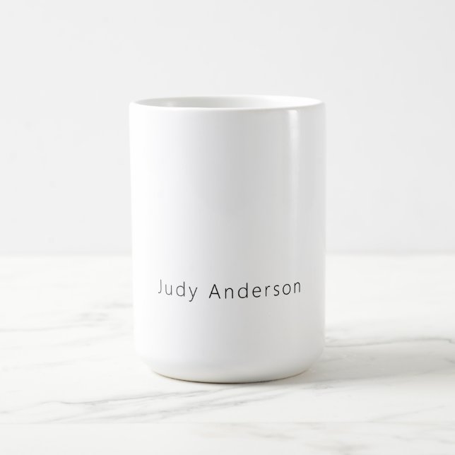 Mug Professionnel Simple Moderne Élégant Votre Nom (Centre)