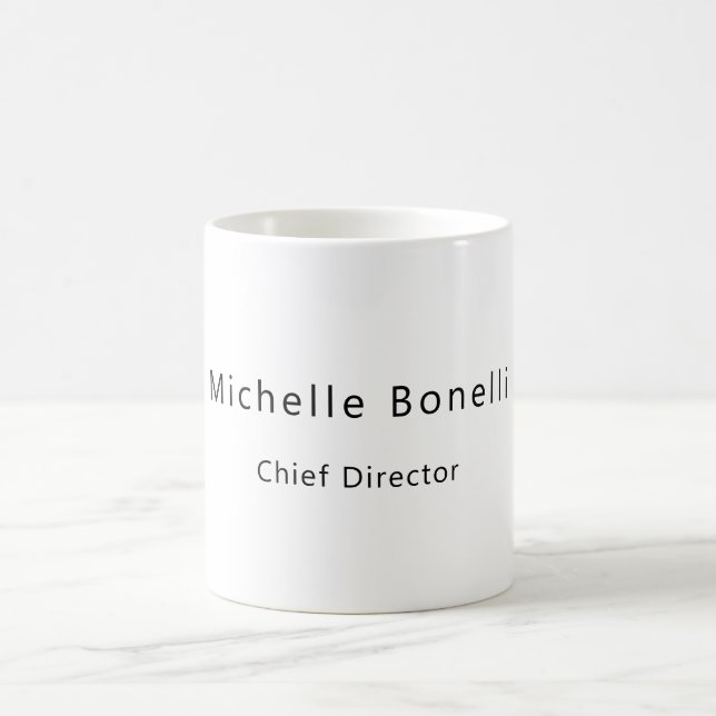 Mug Professionnel Simple Moderne Minimaliste Blanc (Centre)