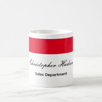 Mug Professionnel Simple Rouge Blanc