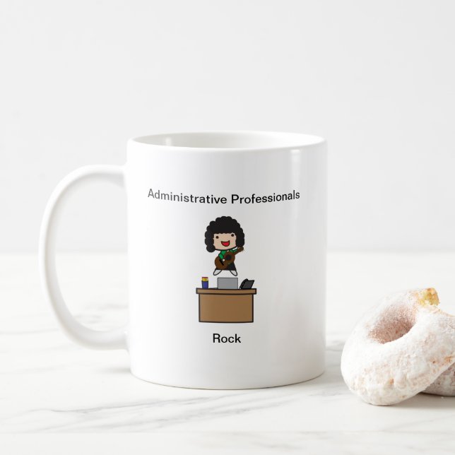 Mug Professionnels administratifs Rock Cute Personnali (Avec donut)