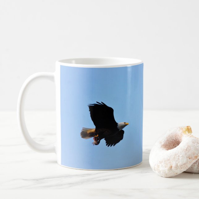 Mug Profil de vol de Bald Eagle (Avec donut)