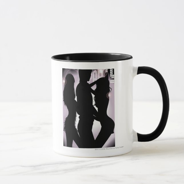 Mug Profil d'une danse d'homme avec des femmes dans (Droite)