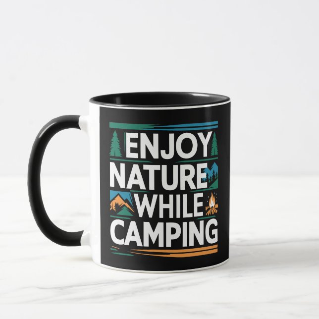 Mug Profitez de la nature en camping (Gauche)